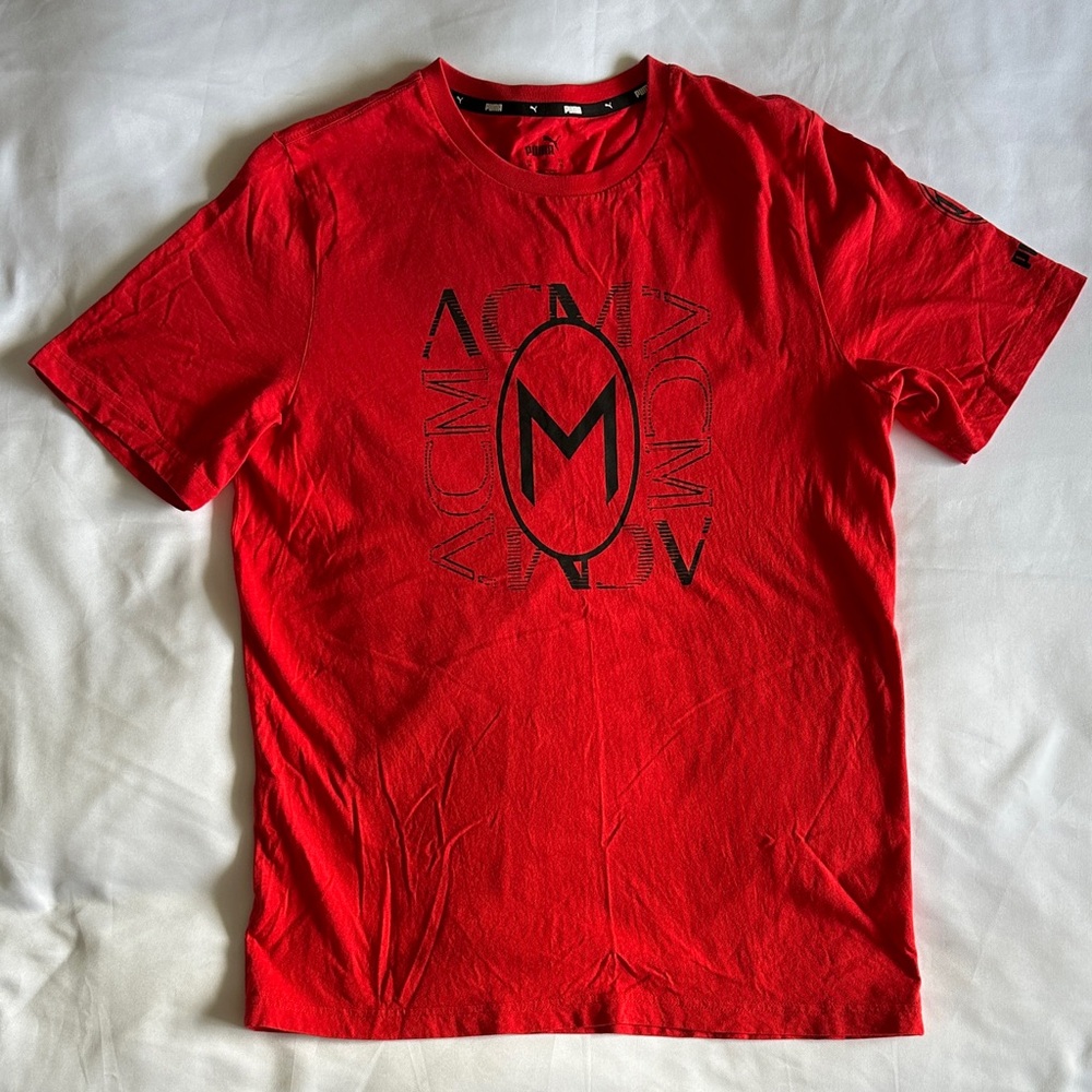RARE AC Milan Puma Red Graphic Tee Men’s M